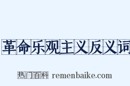 革命乐观主义反义词是什么意思的图片